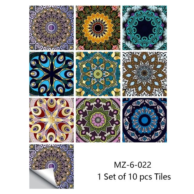 Portuguese Tiles Azulejo Decorative Stickers (10pcs)