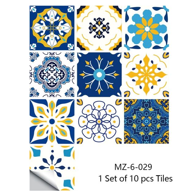 Portuguese Tiles Azulejo Decorative Stickers (10pcs)
