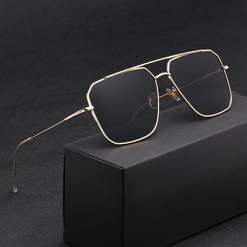 Vintage Squared Oversized Unisex Sunglasses