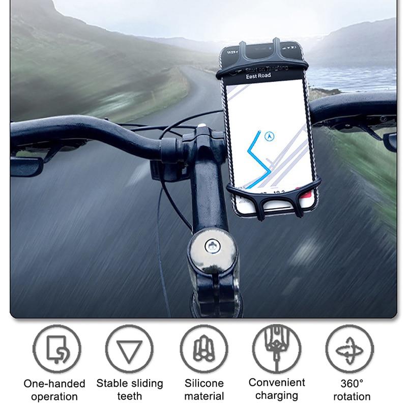 360 Rotating Bicycle Silicone Phone Holder
