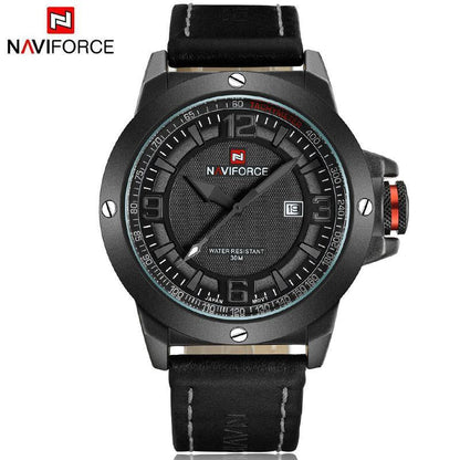 Genuine Leather Strap Army Watch (4 colors) - Indigo-Temple