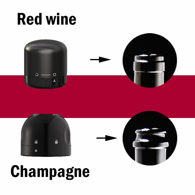 Vacuum Champagne / Wine Bottle Stopper (2pcs)