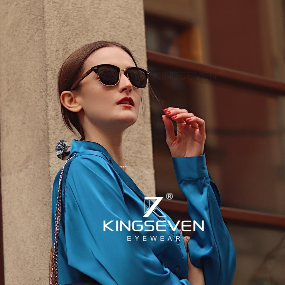 KINGSEVEN™ Black Walnut Wooden Polarized Sunglasses