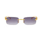 Unisex Leopard Luxury Rimless Sunglasses