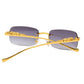 Unisex Leopard Luxury Rimless Sunglasses