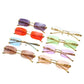 Unisex Leopard Luxury Rimless Sunglasses
