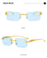 Unisex Leopard Luxury Rimless Sunglasses