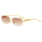 Unisex Leopard Luxury Rimless Sunglasses