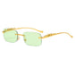 Unisex Leopard Luxury Rimless Sunglasses