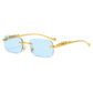 Unisex Leopard Luxury Rimless Sunglasses