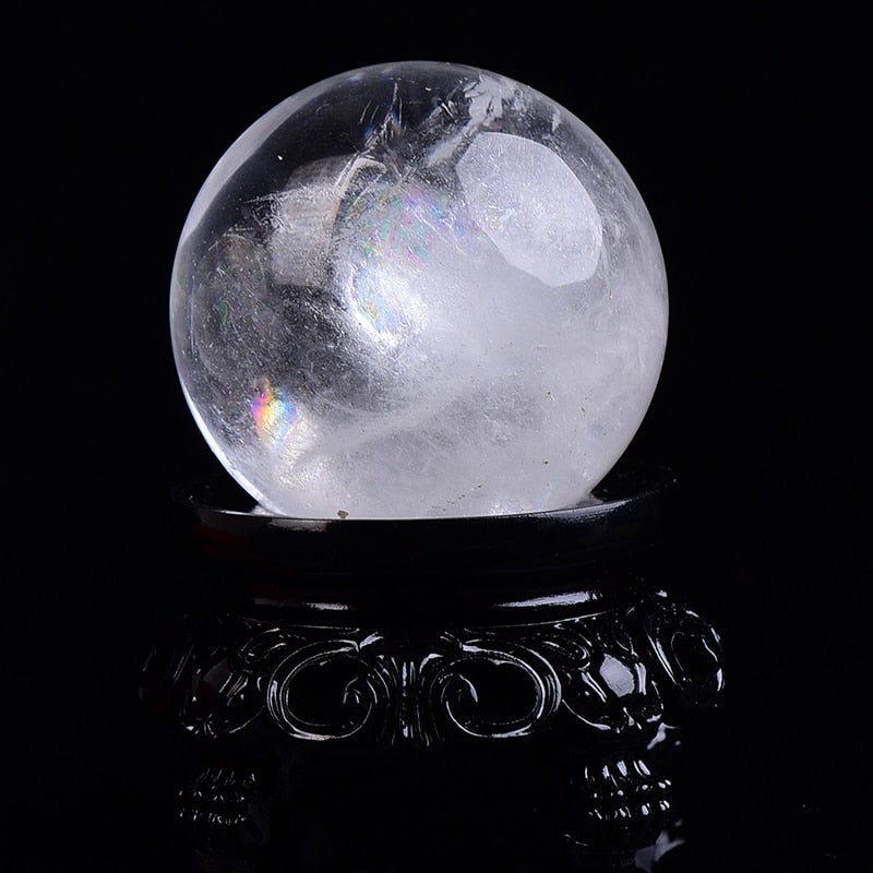 Natural Dream Crystal Quartz Ball With Decorative Base