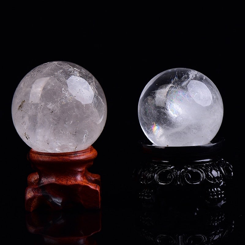 Natural Dream Crystal Quartz Ball With Decorative Base