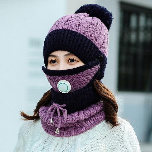 Winter Protection 3-in-1 Set (Mask,Hat,Scarf)