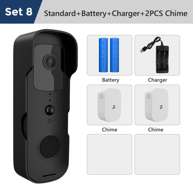 Night Vision WiFi Security Doorbell Camera Intercom