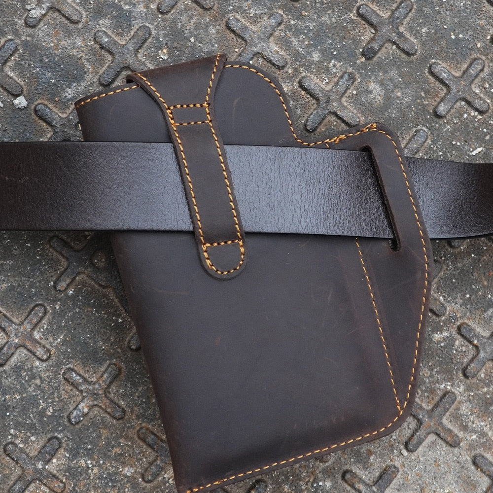 Leather Retro EDC Organizer Waist-Bag for Men