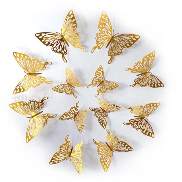 3D Butterfly Wall Decor Stickers (12PCS Set)