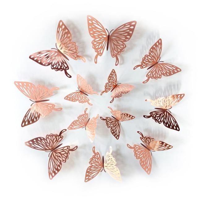 3D Butterfly Wall Decor Stickers (12PCS Set)