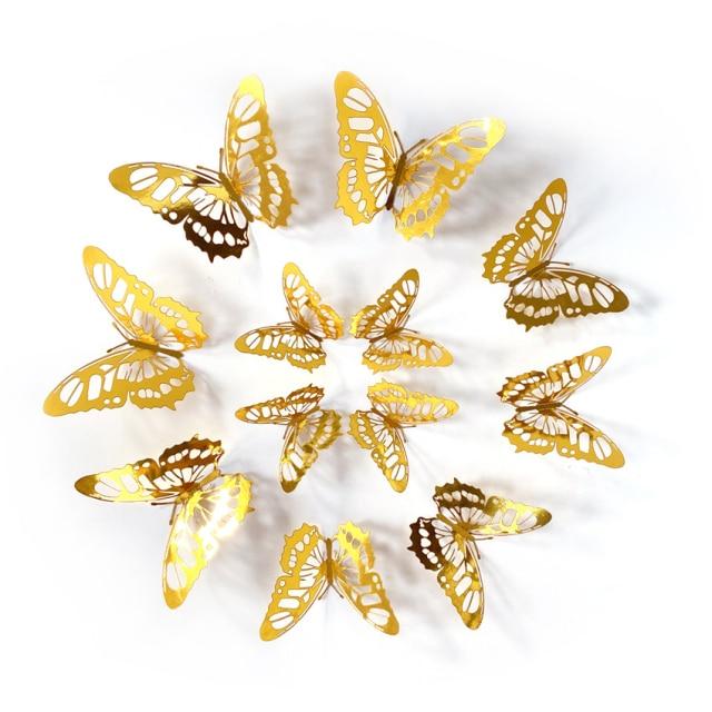 3D Butterfly Wall Decor Stickers (12PCS Set)