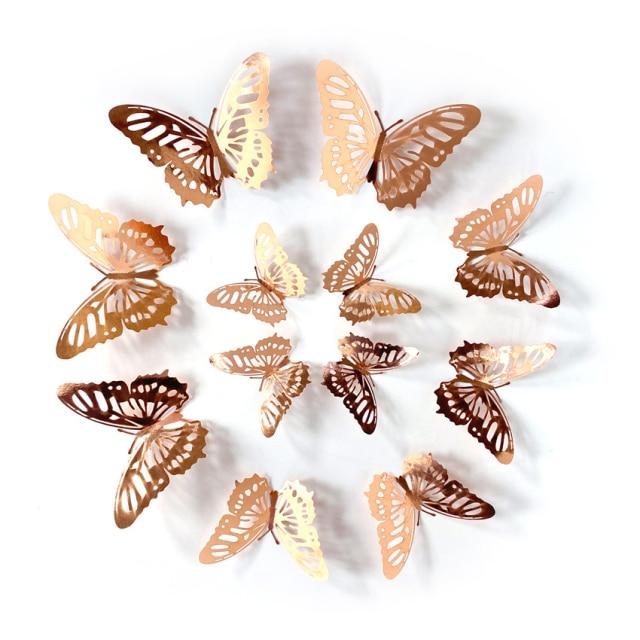 3D Butterfly Wall Decor Stickers (12PCS Set)