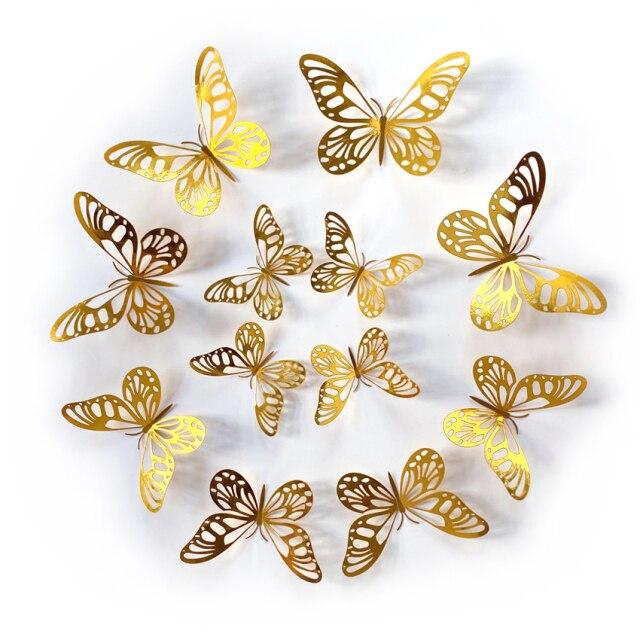 3D Butterfly Wall Decor Stickers (12PCS Set)