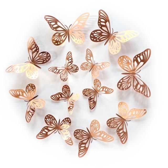 3D Butterfly Wall Decor Stickers (12PCS Set)
