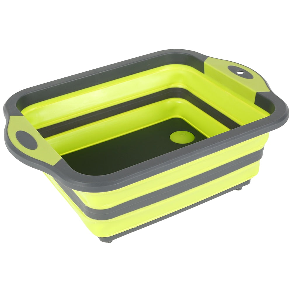 Foldable 2 in 1 Silicone Cutting Board & tub