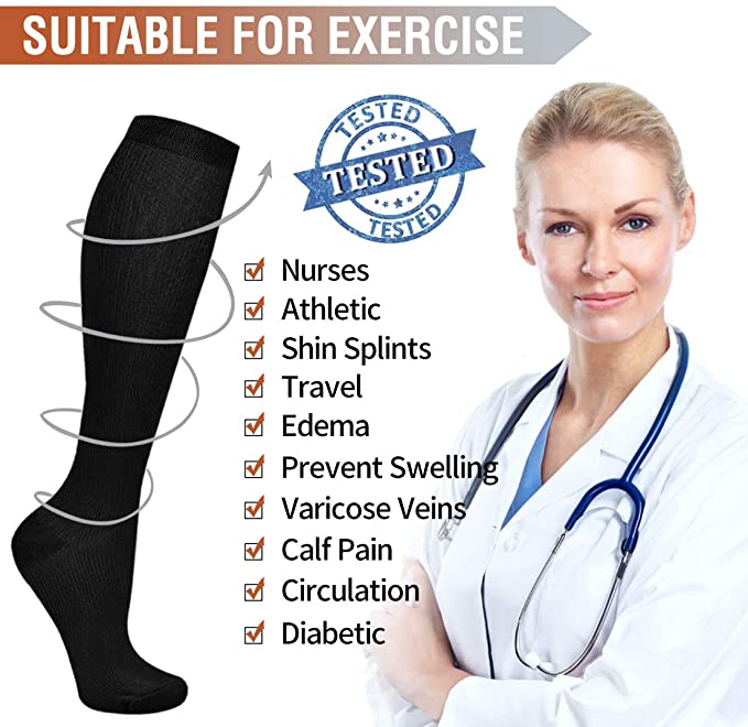 Copper Fiber Blood Circulation Compression Socks