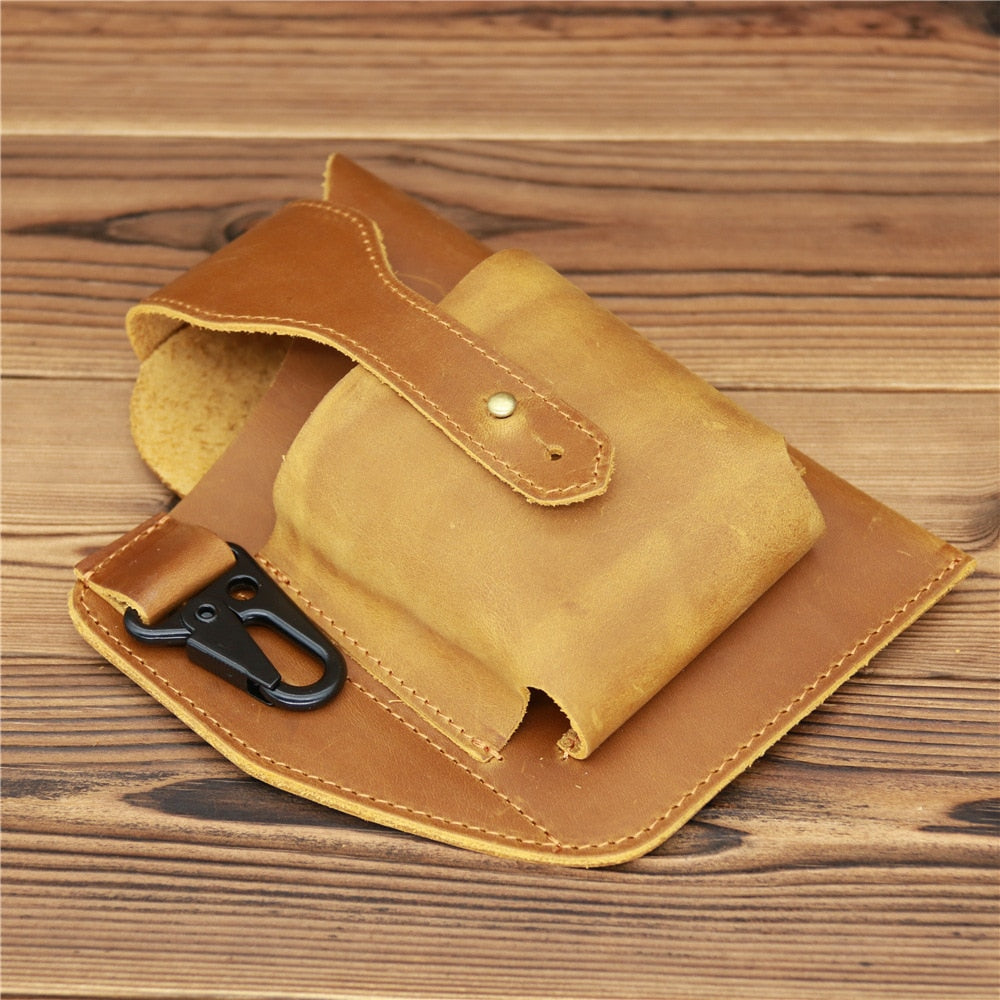 Leather Retro EDC Organizer Waist-Bag for Men