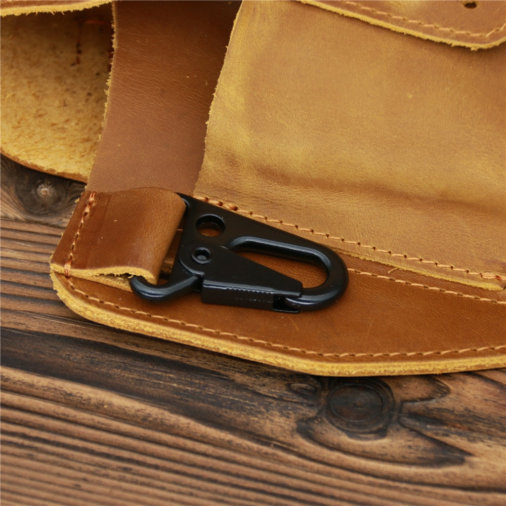 Leather Retro EDC Organizer Waist-Bag for Men