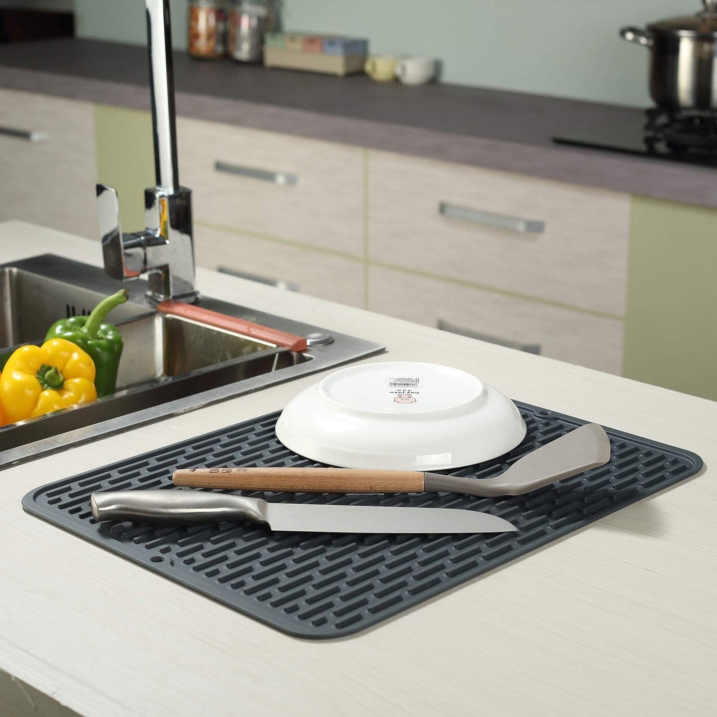 Silicone Dish Drying & Draining Heat Resistant Mat