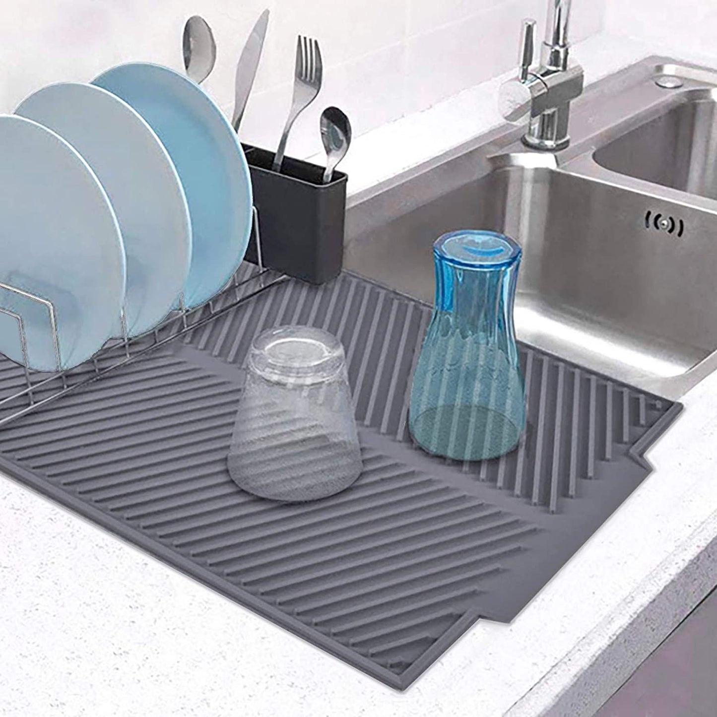 Silicone Dish Drying & Draining Heat Resistant Mat