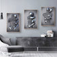 3D Metal Figure Statue Art Canvas Poster