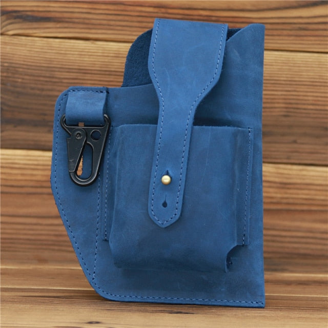 Leather Retro EDC Organizer Waist-Bag for Men