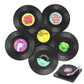 Retro Vinyl Record Heat-Resistant Cup Coasters(6pcs )