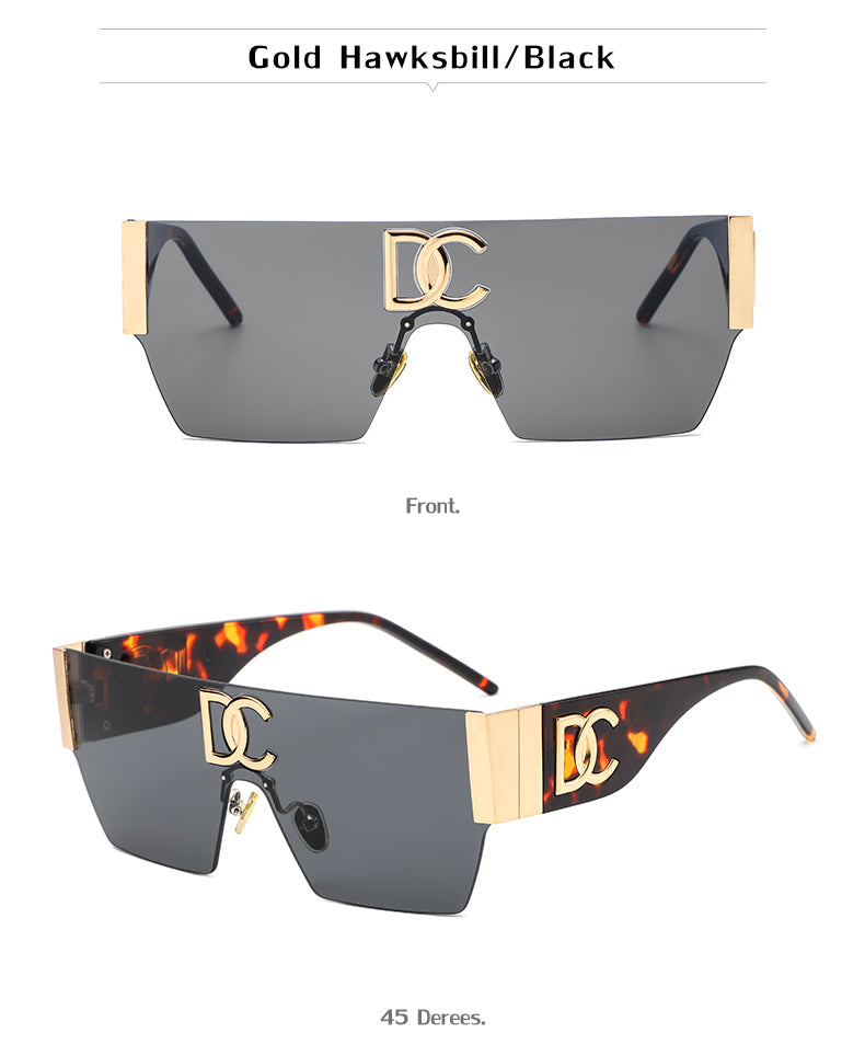 Vintage Square Rimless UV400 Sunglasses
