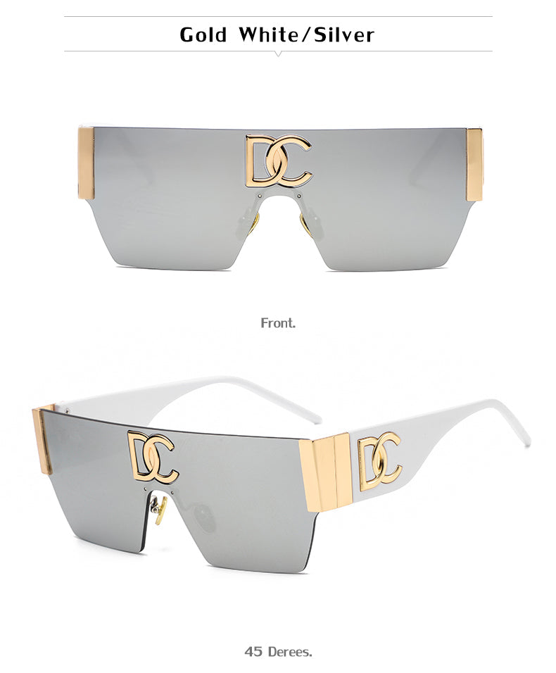 Vintage Square Rimless UV400 Sunglasses