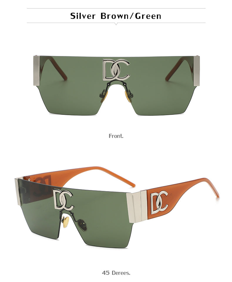 Vintage Square Rimless UV400 Sunglasses