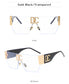 Vintage Square Rimless UV400 Sunglasses