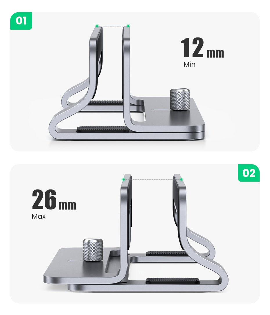 UGREEN™ Vertical Aluminum Laptop Stand Holder
