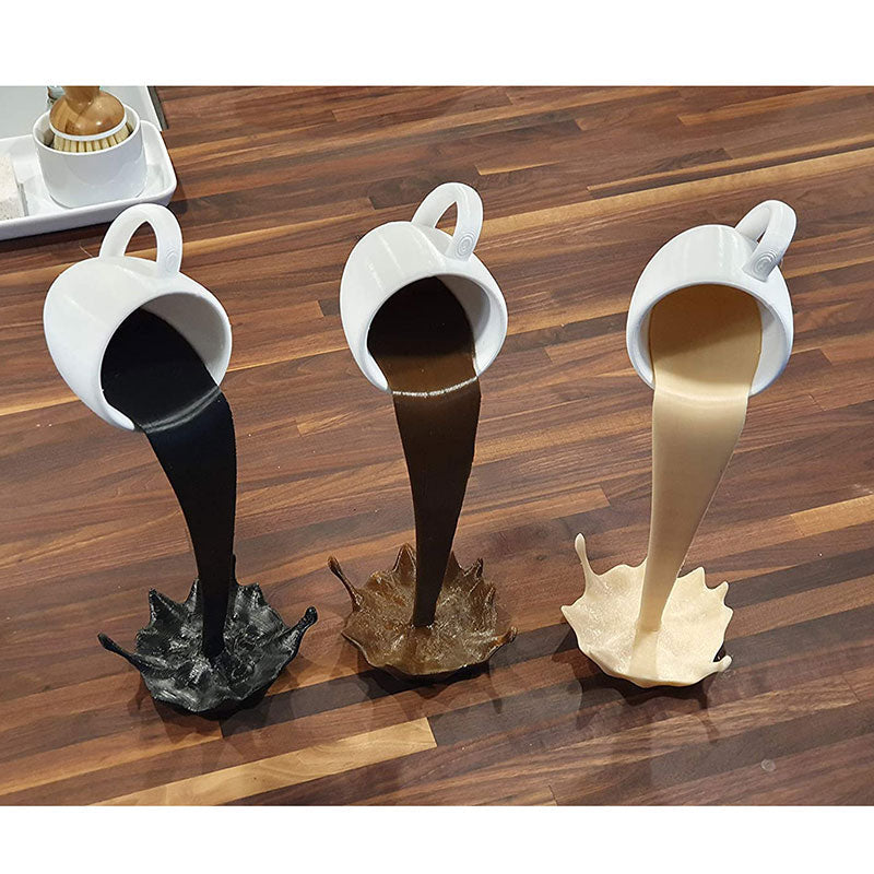 Floating Coffee Cup Art Sculpture