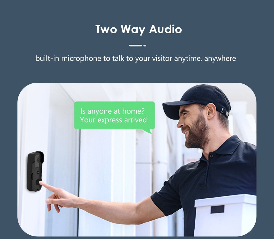 Night Vision WiFi Security Doorbell Camera Intercom