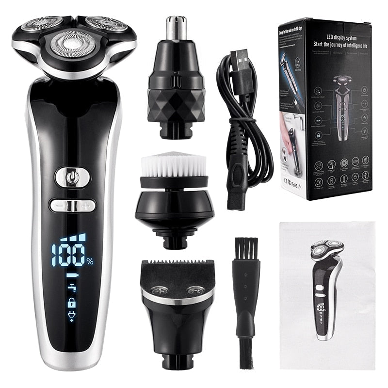 Rechargeable 4 in 1 Electric Led 4D Shaver