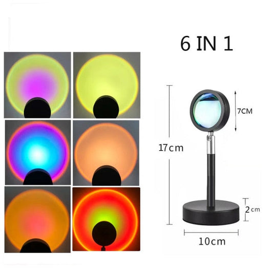 Rainbow & Sunset Projection Atmosphere  Lamp