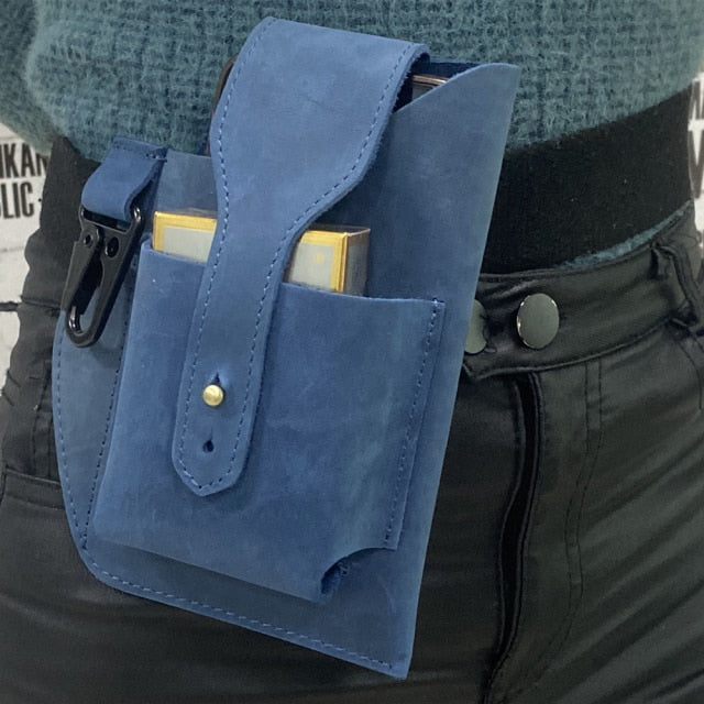 Leather Retro EDC Organizer Waist-Bag for Men