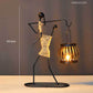 Pinturesque Metal African Style Candle Holder
