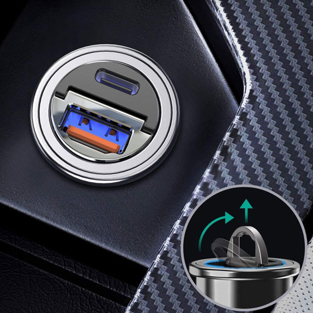 Type C & USB Car Fast Charger