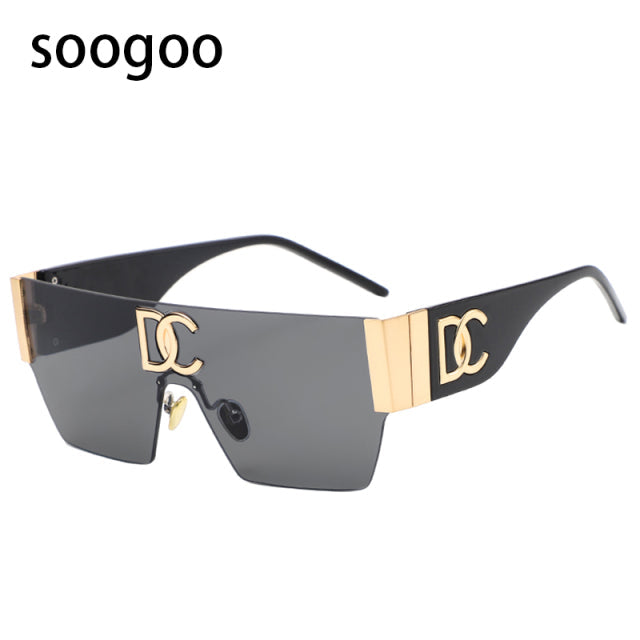 Vintage Square Rimless UV400 Sunglasses