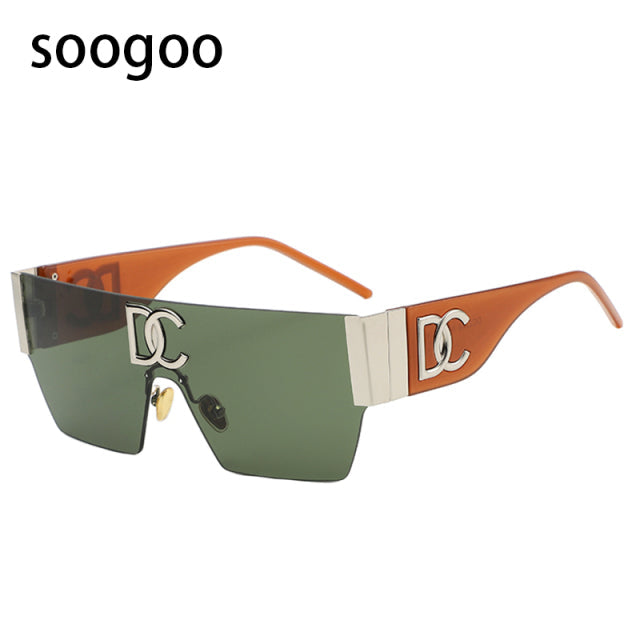 Vintage Square Rimless UV400 Sunglasses