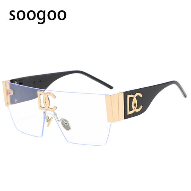 Vintage Square Rimless UV400 Sunglasses