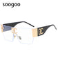 Vintage Square Rimless UV400 Sunglasses